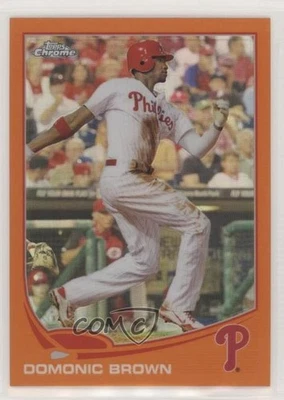 2013 Topps Chrome Retail Orange Refractor Domonic Brown #215 - Image 1 of 2