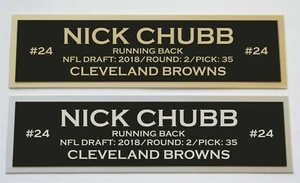 Nick Chubb nameplate for signed autographed jersey football or photo - Picture 1 of 2