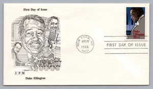 FDC Duke Ellington - Jazz Pianist Composer T. Palmer Sketch 1986 First Day Cover - Picture 1 of 2