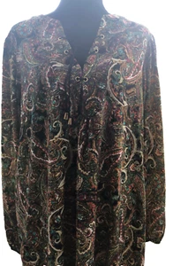 Emma & Michelle Dress Paisley Tunic Dress Size XL Cottagecore Boho Chic Hippie - Picture 1 of 5