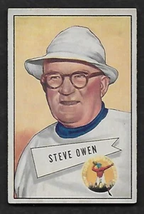 1952 BOWMAN FOOTBALL SMALL CARD #4 STEVE OWEN RC EX - Picture 1 of 2