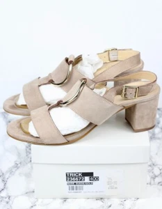 RUSSELL & BROMLEY TRICK Beige Nude Suede Ring Sandals, Size EU 40 / UK 7 - Picture 1 of 14