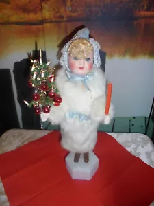 Alter Lichterengel, ca. 45 cm groß, mit Flügelchen, Tannenbaum und Kerze - Bild 1 von 8