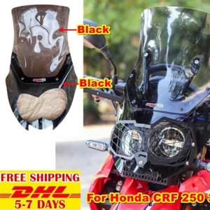 B17 Black Windshield Windscreen Honda For CRF 250 300 Rally Fit Deflector Screen - Foto 1 di 8