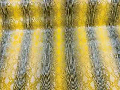 Snake Skin Vinyl Fabric - Gold / Brown Faux Snake Skin Vinyl Fabric Sold By Yard - Image 1 of 3