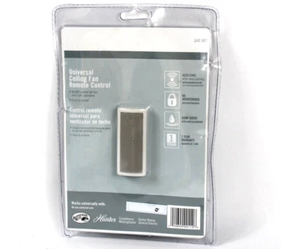 Hunter 340 887 Universal Ceiling Fan & Light Wireless Remote Control Brand New - Image 1 of 4