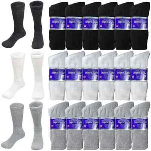 Wholesale Bulk Mens Diabetic Crew Socks Health Circulatory Size 9-11,10-13,13-15 - Picture 1 of 15