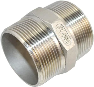 DAN SPEED Hex Nipple 2" Male x 2" Male 304 Stainless Steel threaded Pipe Fitting - Picture 1 of 12