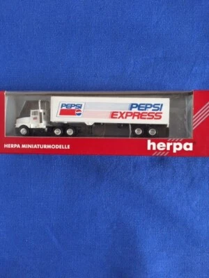 Herpa 1/87 Kenworth T600 rimorchio PEPSI EXPRESS # 181105 da collezione raro - Immagine 1 di 4
