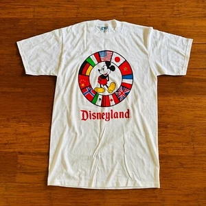 Disneyland Character Fashions Mickey Mouse Countries Flags of the World T-Shirt - Picture 1 of 20