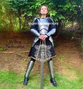 Disfraz Medieval Mujer Dama Acero Armadura Traje Dama Coraza Disfraz Armadura Traje - Imagen 1 de 3