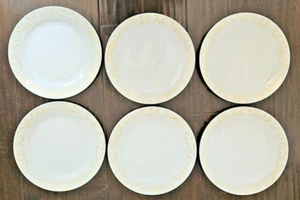 Pottery Barn CHRISTMAS TREE Speiseteller Ornamente Gold Vögel Sterne Set (6) - Bild 1 von 7