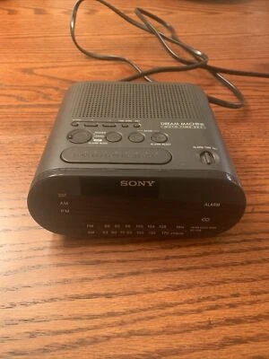 Sony Dream Machine ICF-C218 Alarm Clock AM FM Radio Extendable Snooze. Black. - Image 1 of 3