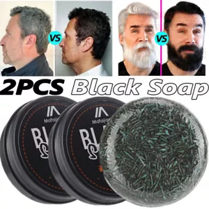 2x Grey Coverage Bar Shampoo Natural Reverse Hair Darkening Soap for Hair Cover - Picture 1 of 14