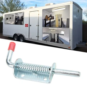 Trailer Spring Pin Latch Iron Galvanized 10mm Diameter Barrel Bolt Latch For T - Picture 1 of 22
