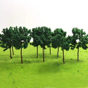 D7040 80pcs N HO Scale 7cm Model Trees Iron Wire Railroad Diorama Mini Scenery - Picture 1 of 5