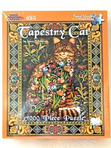 Tapestry Cat 1000 Piece Puzzle by White Mountain New and Made in USA - Picture 1 of 5