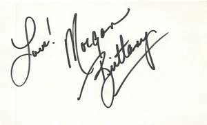 Morgan Brittany Actress Dallas Signed Autograph 6 x 4 Index PSA DNA - Picture 1 of 3