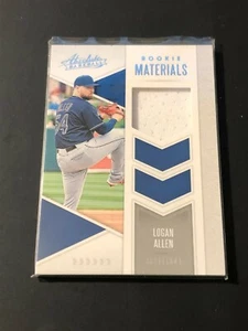 2020 Panini Absolute Rookie Materials Logan Allen RC Cleveland Indians - Picture 1 of 2