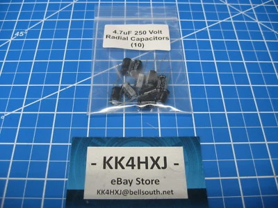 Radial Electrolytic Capacitors - 250v 4.7uF - Imported - 10 Pieces