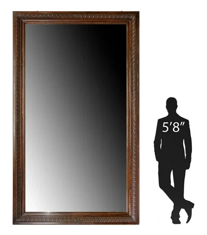 Antique Mirror, Monumental, Italian, Wood-Framed, Molding, 106" X 62.5",  1800s! Cover