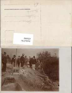 478490,Foto Ak Mauerer Tischler Handwerk Straßenbau Männer Baustelle - Bild 1 von 1