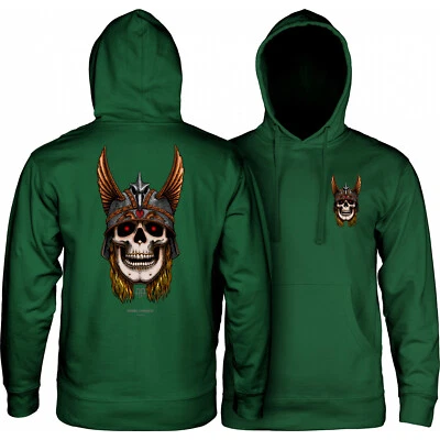 Powell Peralta Skateboard Hoody Andy Anderson Skull Alpine Green - Image 1 of 3