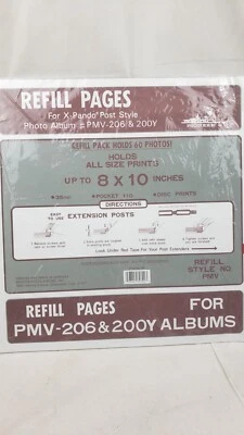 10 páginas grandes 5 hojas autoadhesivas recambios de álbum para Pioneer PMV-206 X-Pando Foto 1 de 4