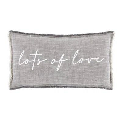 Paquete de 2 almohadas lumbar Lots of Love tamaño 22 pulgadas de ancho x 12 pulgadas de alto Foto 1 de 3