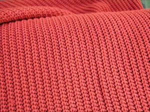 (27,90€/m) Strickstoff, Patent gestrickt,Baumwollgemisch 1,55m, Meterware,orange - Bild 1 von 4