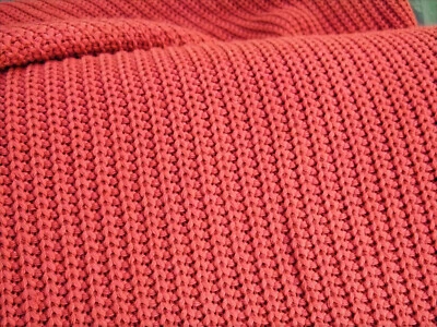 (27,90€/m) Strickstoff, Patent gestrickt,Baumwollgemisch 1,55m, Meterware,orange - Bild 1 von 4