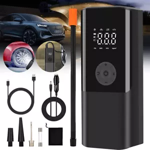 150 PSI Air Compressor Tire Inflator Fits Car Moto Bike Tires Air Pump Cordless - Picture 1 of 12