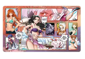 One Piece TCG NAMI ROBIN BIKINI WAIFU MANGA STYLE play mat OPCG CARD PAD - Picture 1 of 1