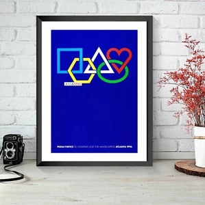 Decorative Print Atalanta, USA Paralympic Games 1996 Poster - Picture 1 of 2