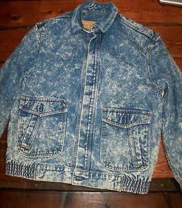 Giacca di jeans blu Levi Strauss & Co. vintage. Etichetta rimossa - Foto 1 di 12