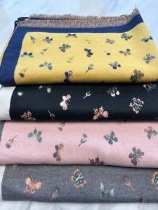 Winter Mini Butterfly Print Scarf  Premium Soft Classic Gift Blend Shawl Wrap - Picture 1 of 7