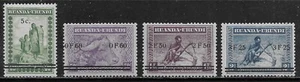Ruanda-Urundi Scott #s 56 - 59 Estampillada sin montar o nunca montada - Imagen 1 de 1