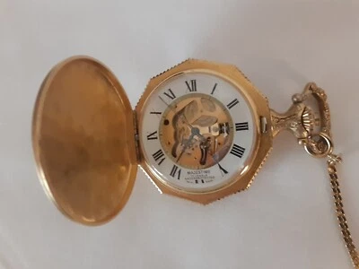 Majestine Pocket Watch 17 Jewel Swiss Made Couple Riding in Model T*** - Image 1 of 3