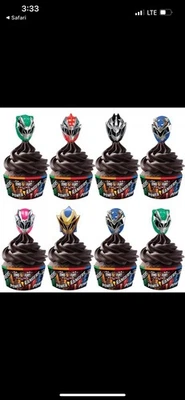Power Rangers Dino fury cupcake decor - 24 Cupcakes - Image 1 of 4
