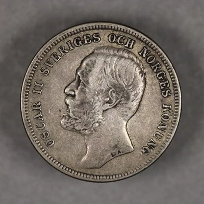 1898 Sweden Silver 1 Krona - Image 1 of 2