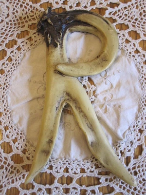 Deer Antler Letter Polyresin Name Art Cabin Home Decor 7 1/2" R - Image 1 of 2