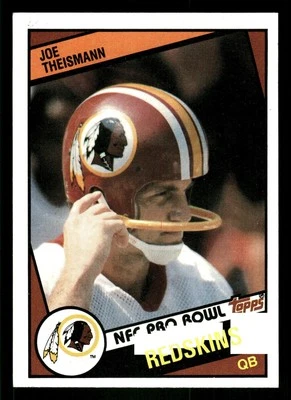 Joe Theismann 1984 Topps #390 Card TCCCX - Image 1 of 2