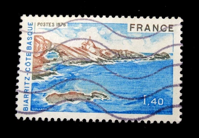 France Stamp Scott 1471 Biarritz 1Fr  1976 Used NG - Image 1 of 2