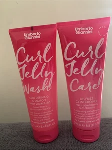New Umberto Giannini CURL JELLY Wash Shampoo and Care Conditioner 250ml - Picture 1 of 2