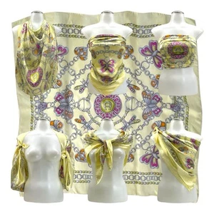 Vintage 90s ETIENNE AIGNER 100% Silk 35" Square Scarf Butterflies Designer ITALY - Picture 1 of 24