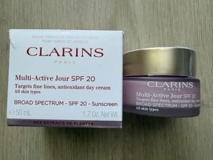 CLARINS MULTI-ACTIVE JOUR SPF 20 DAY CREAM ALL SKIN TYPES SUNSCREEN 50 ML/1.7 OZ - Picture 1 of 3