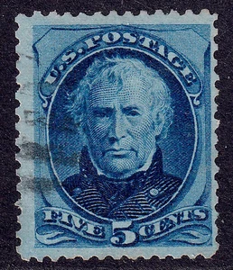 US Scott 179, 1875 Taylor, 5c blue, FINE USED - Picture 1 of 1