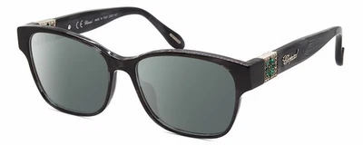 Gafas de sol polarizadas Chopard VCH304S-09MS 23KT chapadas en oro ojo de gato negras grises 54 mm Foto 1 de 4