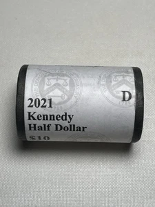 Medio dólar D Kennedy 2021 20 monedas rollo envuelto como nuevo en Estados Unidos BU ~ sin abrir - Imagen 1 de 2