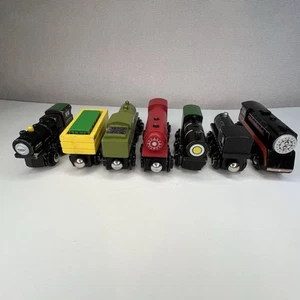Maxim Wooden Train Engine Lot Set of 7 - Picture 1 of 10